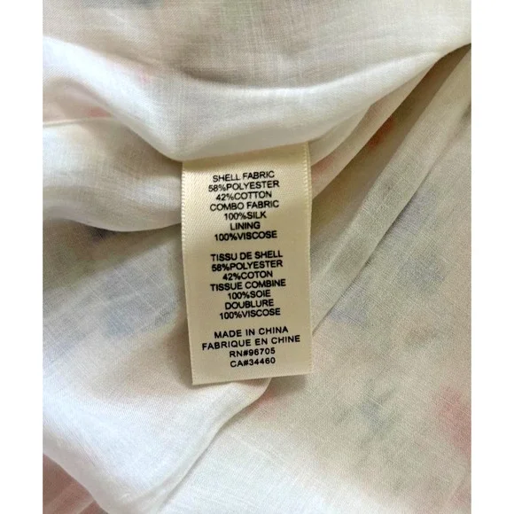 NEW Rebecca Taylor Long Emma Dress Size 8 Floral Maxi Cream Blush Blue Pockets - Picture 7 of 12